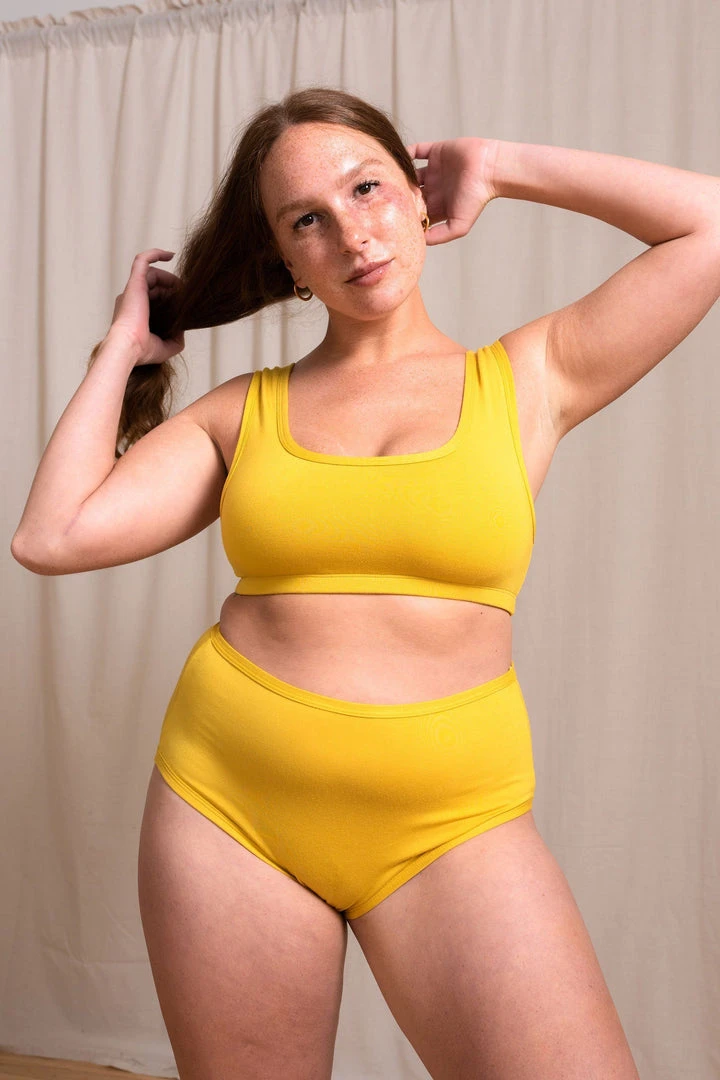 Mary Young Orly Bamboo High Brief Underwear - Citrine Underwear + Bras 5 Mary Young Orly Bamboo High Brief Underwear - Citrine Underwear + Bras