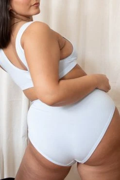 Mary Young Orly Bamboo High Brief Underwear - Sky Blue Underwear + Bras