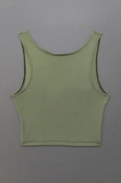 Mary Young Wallace Bamboo Crop Top - Sage Sustainable Materials