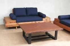 Masaya & Co. Floating Love Seat - Navy Blue Living Room