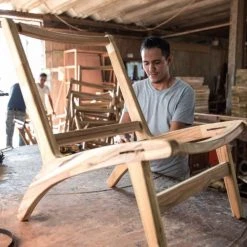 Masaya & Co. Floating Love Seat - Navy Blue Living Room