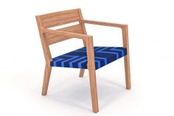 Masaya & Co. Managua Arm Chair - Midnight Blue Pattern Furniture