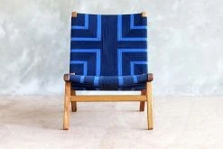 Masaya & Co. Furniture Masaya Manila Lounge Chair - Midnight Blue
