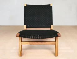 Masaya & Co. Masaya Lounge Chair- Black Sunbrella Handcrafted