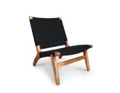 Masaya & Co. Masaya Lounge Chair- Black Sunbrella Handcrafted