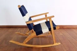 Masaya & Co. Masaya Rocking Chair - Navy + White