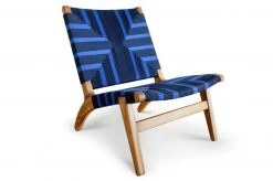 Masaya & Co. Furniture Masaya Manila Lounge Chair - Midnight Blue