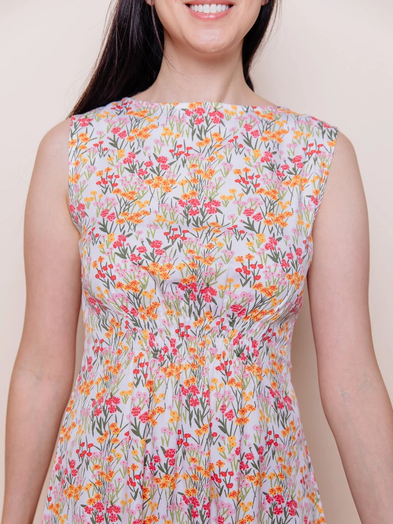 Mata Traders Artsy Traveler Pink Floral Tencel Midi Dress Clothing 6 Mata Traders Artsy Traveler Pink Floral Tencel Midi Dress Clothing