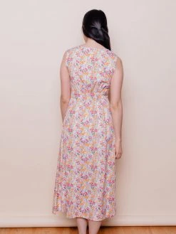 Mata Traders Artsy Traveler Pink Floral Tencel Midi Dress Clothing 8 Mata Traders Artsy Traveler Pink Floral Tencel Midi Dress Clothing