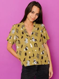 Mata Traders Clothing Olive Curios Camp Shirt
