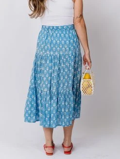 Mata Traders Danielle Cornflower Blossom Tiered Skirt