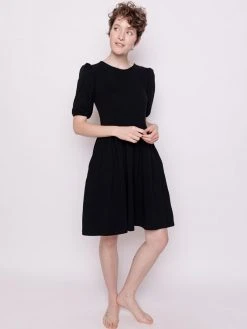 Mata Traders Inez Black Bubble Sleeve Dress