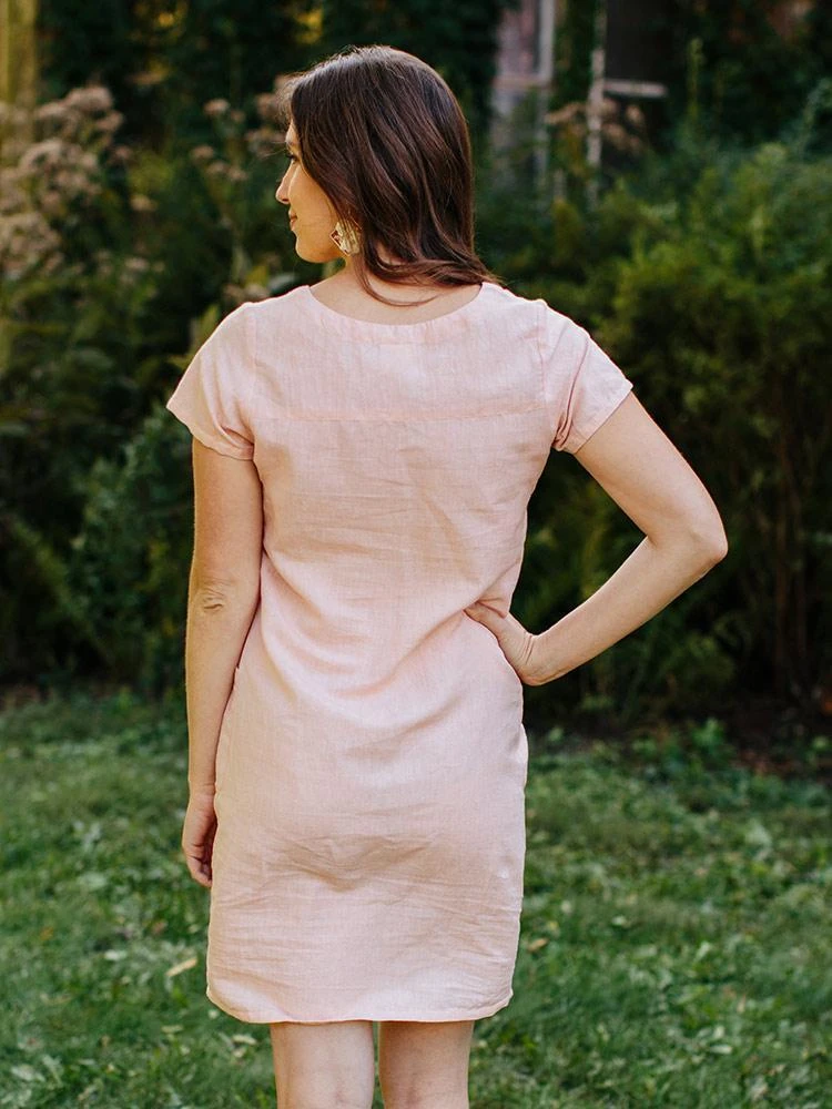 Mata Traders Kensington Pink Linen Dress 6 Mata Traders Kensington Pink Linen Dress