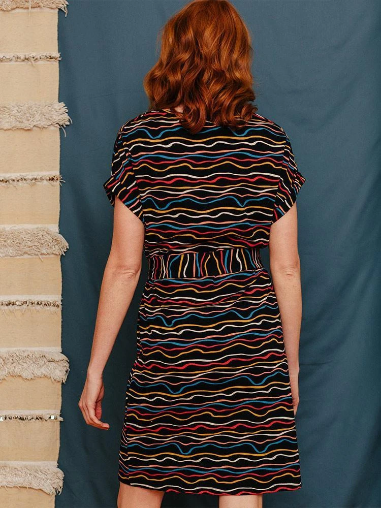 Mata Traders Best Sellers Montrose Wobbly Stripe Midi Dress 6 Mata Traders Best Sellers Montrose Wobbly Stripe Midi Dress