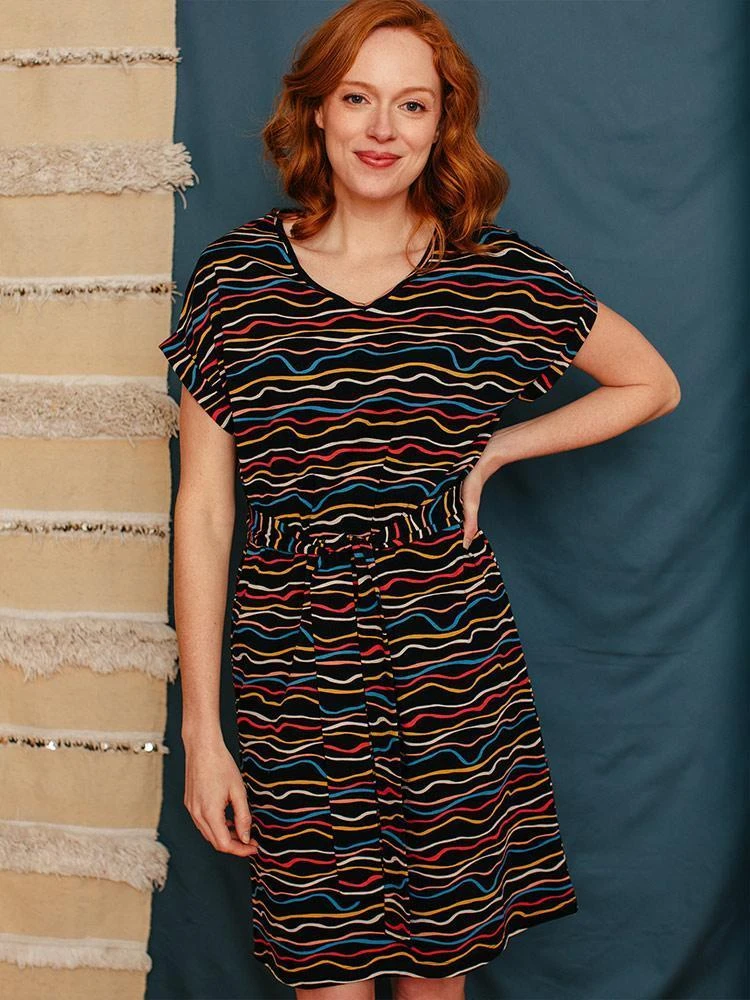 Mata Traders Best Sellers Montrose Wobbly Stripe Midi Dress 3 Mata Traders Best Sellers Montrose Wobbly Stripe Midi Dress