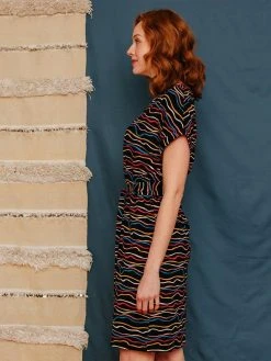 Mata Traders Best Sellers Montrose Wobbly Stripe Midi Dress 8 Mata Traders Best Sellers Montrose Wobbly Stripe Midi Dress