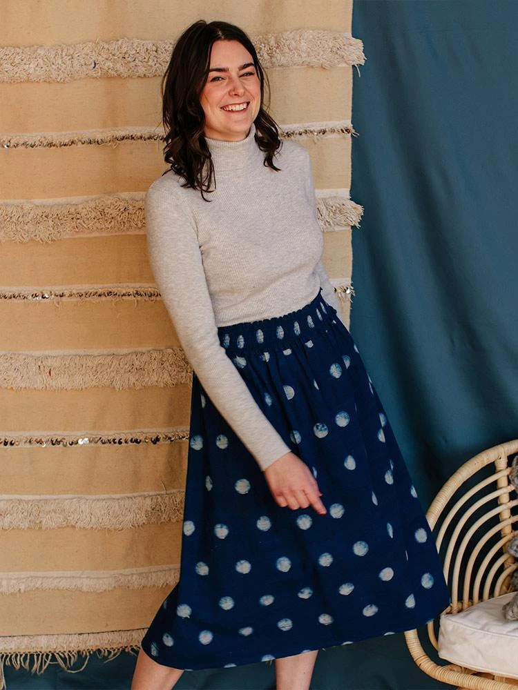 Mata Traders Shimla Full Moon Smocked Skirt Fair Trade 5 Mata Traders Shimla Full Moon Smocked Skirt Fair Trade