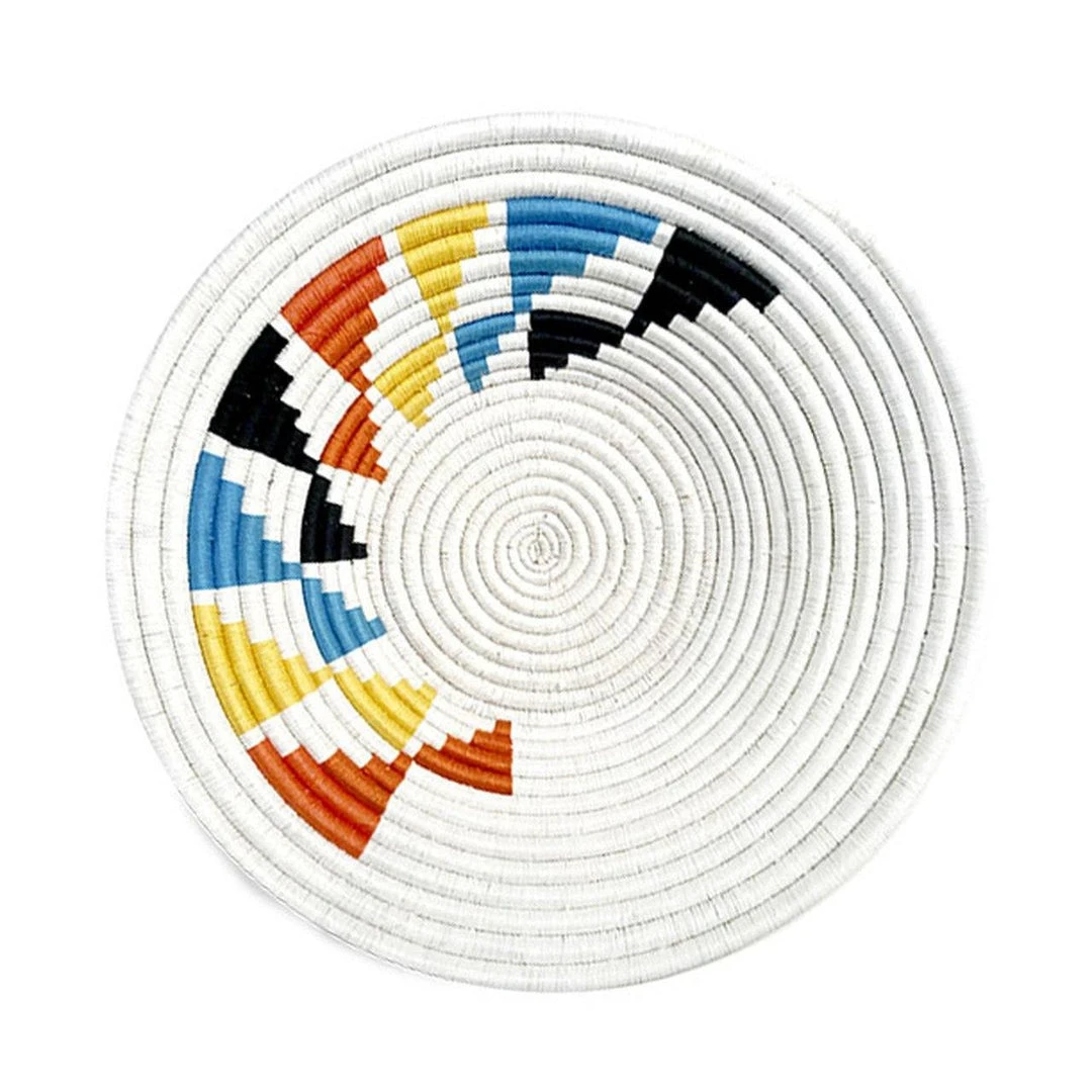 Mbare Inyabu Medium Wall Basket - Multi Color Triangles Home Goods 3 Mbare Inyabu Medium Wall Basket - Multi Color Triangles Home Goods