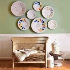 Mbare Inyabu Small Wall Basket - Multi Color Triangles Home Goods