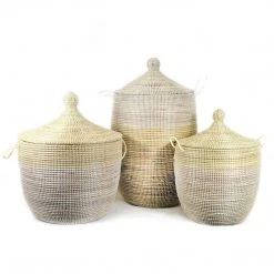 Mbare Medium Two-Tone Hamper Basket