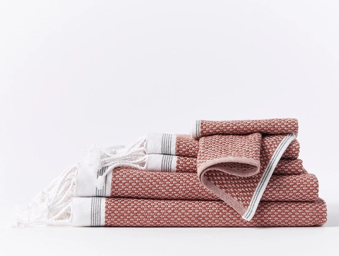 Coyuchi Best Sellers Mediterranean Towels - Rosehip / Shadow 3 Coyuchi Best Sellers Mediterranean Towels - Rosehip / Shadow