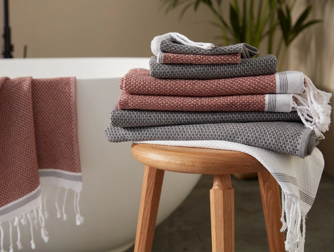 Coyuchi Best Sellers Mediterranean Towels - Rosehip / Shadow 6 Coyuchi Best Sellers Mediterranean Towels - Rosehip / Shadow