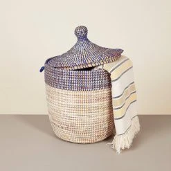 Mbare Medium Two-Tone Hamper Basket