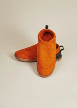 Kyrgies Men's Wool Tengries Slippers - Orange