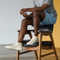 Nisolo Men's Cortez Mid Top Sneaker - Bone