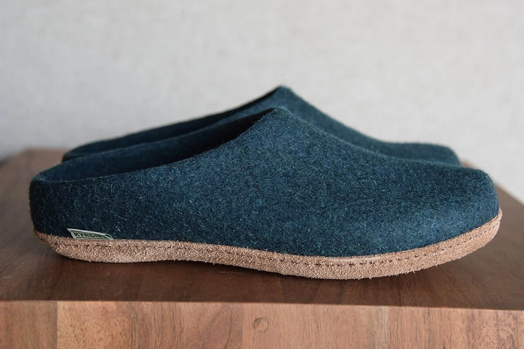 Kyrgies Men's Molded Sole Low Back Wool Slippers - Navy Best Sellers 8 Kyrgies Men's Molded Sole Low Back Wool Slippers - Navy Best Sellers