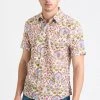 Dushyant Asthana Men's Prat Short Sleeve Shirt - White Lotus