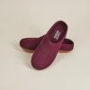 Kyrgies Men's Molded Sole Low Back Wool Slippers - Plum Best Sellers