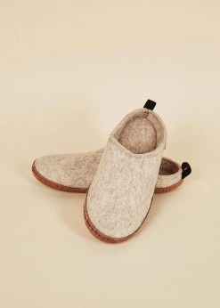 Kyrgies Best Sellers Men's Wool Slipper Slides - Oatmeal