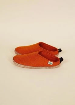 Kyrgies Best Sellers Men's Wool Slipper Slides - Orange
