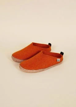 Kyrgies Best Sellers Men's Wool Slipper Slides - Orange