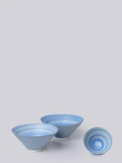 Middle Kingdom Best Sellers Conical Porcelain Bowl - Cornflower