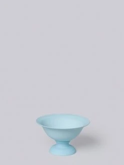Middle Kingdom Planters + Vases Footed Porcelain Vase - Denim