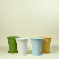 Middle Kingdom BIPOC Owned Piccolo Porcelain Conical Pot - Denim