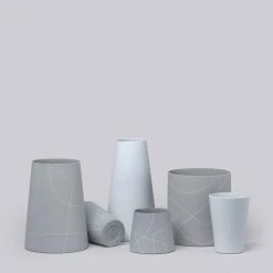 Middle Kingdom Small Wide Porcelain Cone - Ash Home Goods