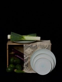 Middle Kingdom Porcelain Wash Ware Plate - Robin Egg Kitchen + Dining