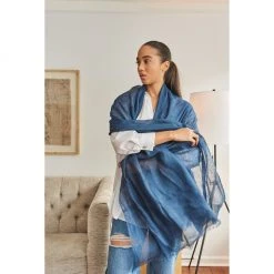 Studio Variously Midnight Blue Linen Scarf Accessories 13 Studio Variously Midnight Blue Linen Scarf Accessories