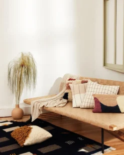 Minna Handcrafted Basket Alpaca Throw Blanket - Camel