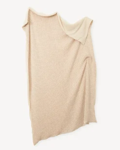 Minna Handcrafted Basket Alpaca Throw Blanket - Camel