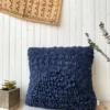 Minna Moon Shag Pillow - Monochrome Indigo
