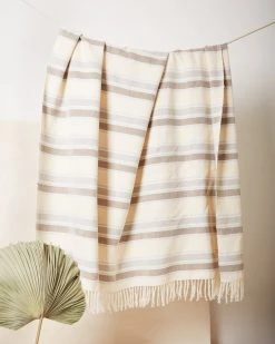 Minna Sky Stripe Throw Blanket Home Goods