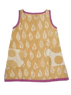 Mirasa Design Baby Gifts Baby Bold Leaf Dress - Forest Yellow