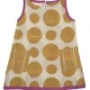 Mirasa Design Kids' + Baby Baby Polka Dress - Forest Yellow