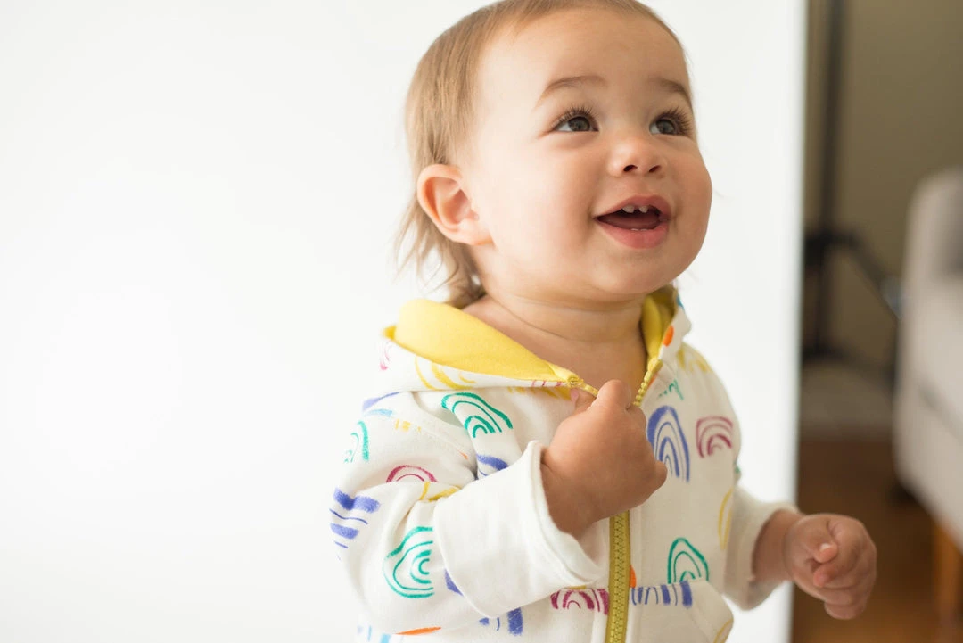 Mirasa Design Baby Rainbow Hoodie - Celery 5 Mirasa Design Baby Rainbow Hoodie - Celery