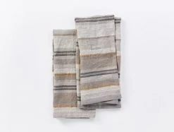 Coyuchi Home Goods Mojave Linen Kitchen Towel Set - Gray