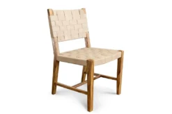 Masaya & Co. Handcrafted Monimbo Leather Dining Chair